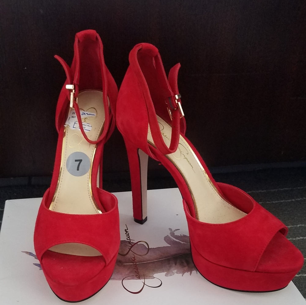 Jessica Simpson Red Pumps Heels